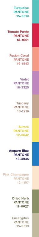 Farbpalette der Pantone Color Trends Spring/Summer 2010 Farbpalette der Pantone Color Trends Spring/Summer 2010