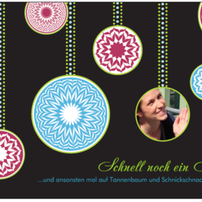 Oder doch eine Weihnachtskarte mit Foto? Einem ganz kleinen vielleicht?