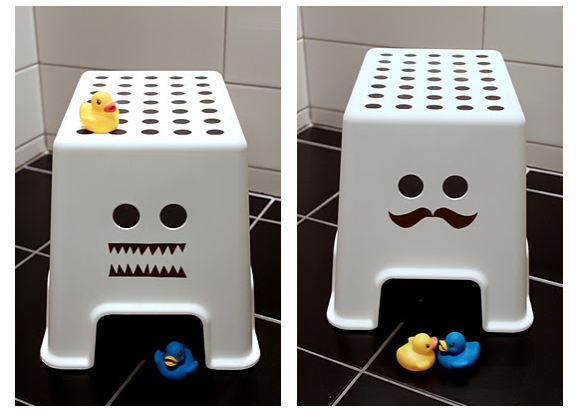 Pimp my Badhocker, eine DIY Idee von http://medetlekentsinn.blogspot.no