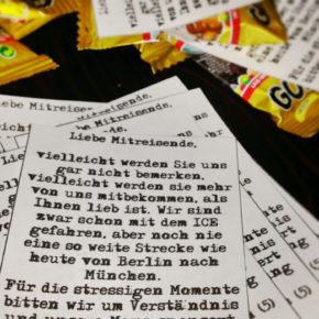 Der Trick mit den Gummibärchen funktioniert auch auf der Bahnreise.